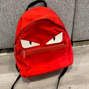 100% Authentic Fendi red monster backpack